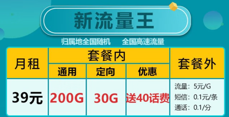 广东移动 5G天王卡 |9元320G全国流量+首月免费